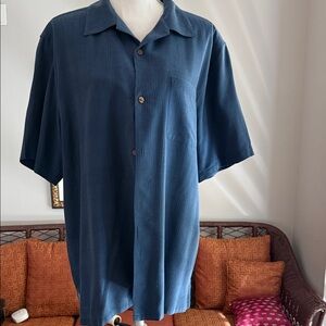 Island Republic Men's Button-Down Shirt in Navy Blue